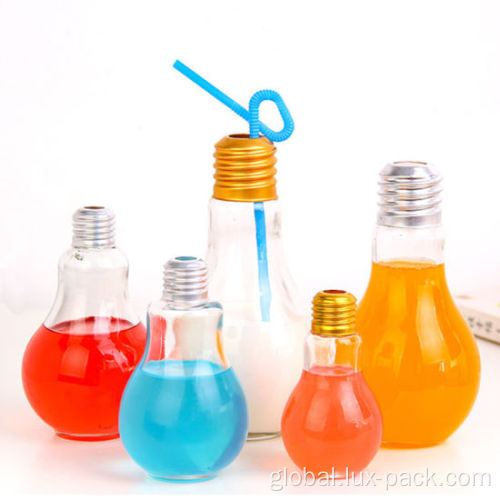 China Hot Sale Plastic Juice PET Bottles Bulb Shape Supplier